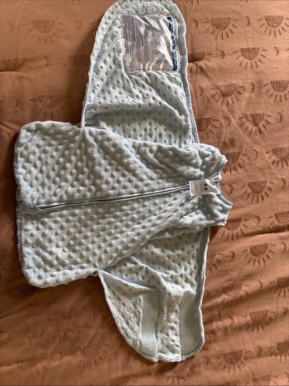 Halo Baby SleepSack Swaddle in Light Blue Plush 3.0 TOG